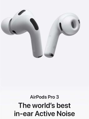 Apple AirPods Pro 3 Case and Packaging - White